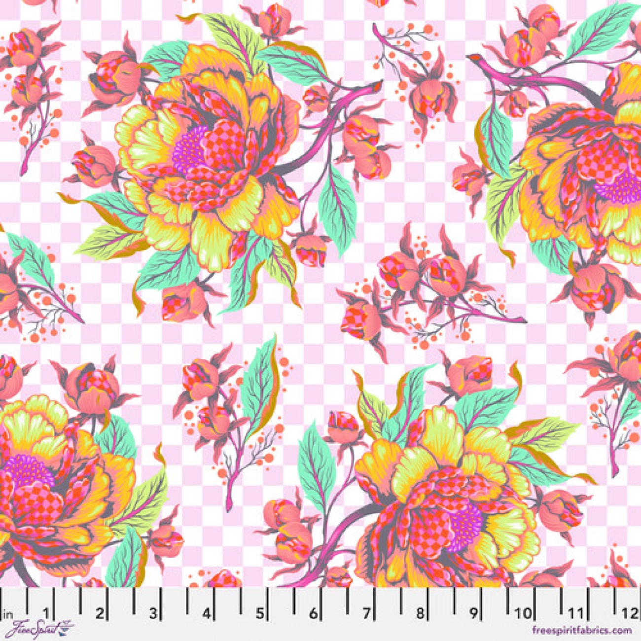 Tula Pink - Untamed - Peony for Your Thoughts - Lunar